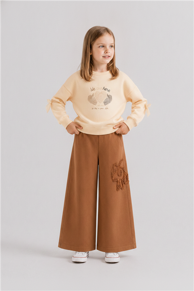 Nk Kız Çocuk Truffle Pantolon 4-8 Yaş Kahverengi