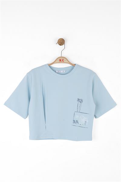 Nk Kız Çocuk View Tshirt 8-14 Yaş Mavi