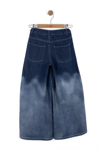 Nk Kız Çocuk Wide Denim Pantolon 8-14 Yaş Mavi