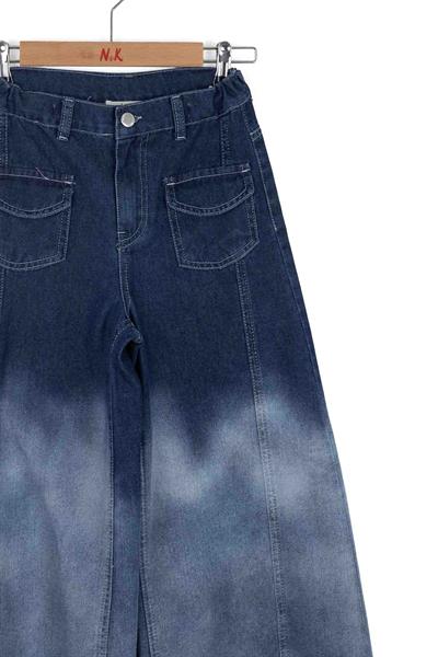 Nk Kız Çocuk Wide Denim Pantolon 8-14 Yaş Mavi