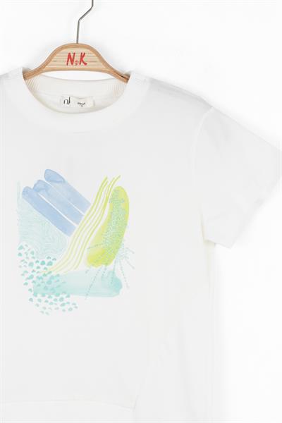 Nk Kız Çocuk Yosun Tshirt 8-14 Yaş Ekru
