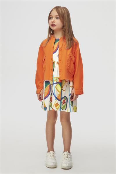 Nk Kız Çouk Canary Ceket 4-8 Yaş Turuncu