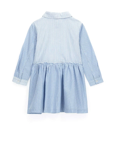 Orginal Marines Cizgili Gömlek Elbise 29 Yaş Mavi