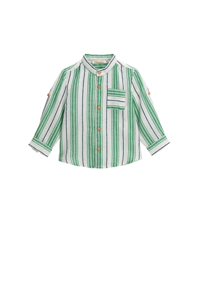 Orginal Marines Erkek Bebek Hakim Yaka Gömlek 9-24 Ay Yeşil