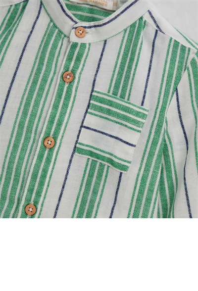 Orginal Marines Erkek Bebek Hakim Yaka Gömlek 9-24 Ay Yeşil