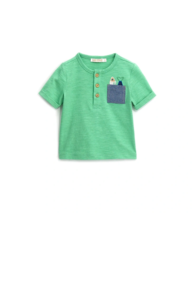 Orginal Marines Erkek Bebek Tshirt 9-24 Ay Yeşil