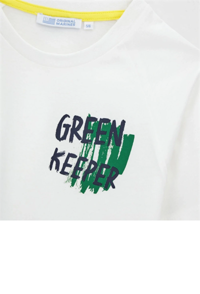 Orginal Marines Erkek Çocuk Baskılı Tshirt 2-9 Yaş Ekru