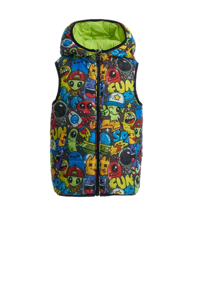 Orginal Marines Erkek Çocuk Çift Taraflı Yelek 2-9 Yaş Neon