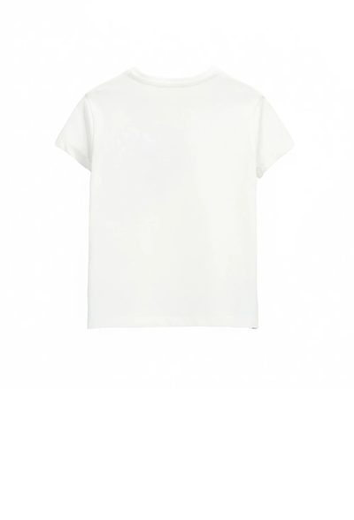 Orginal Marines Kız Çocuk Baskılı Tshirt 3-8 Yaş Ekru