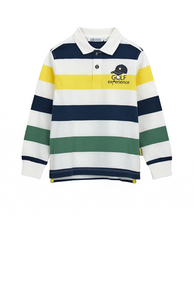 Original Marines Erkek Çocuk Çizgili sweatshirt 3-8 Yaş Beyaz