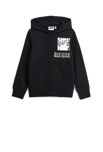 Original Marines Erkek Çocuk  Fermuarlı Sweatshirt 8-14 Yaş Siyah