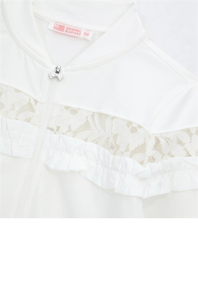 Original Marines Kız Çocuk Ceket 3-8 Yaş Beyaz