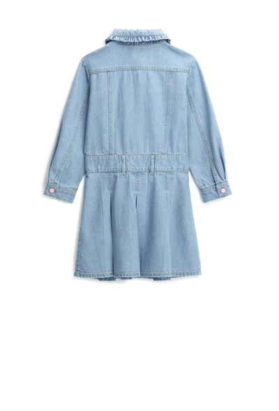 Original Marines Kız Çocuk Denim Elbise 3-8 Yaş Mavi