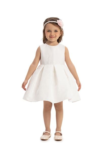 Pamina Kız Bebek Bolerolu Elbise 6-24 Ay Ekru