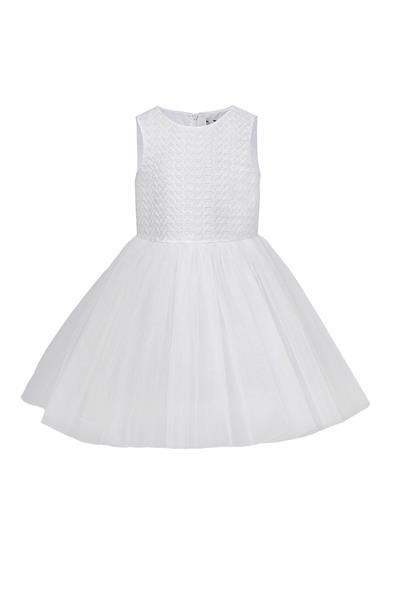 Pamina Kız Çocuk Kaftan Elbise 3-7 Yaş Ekru