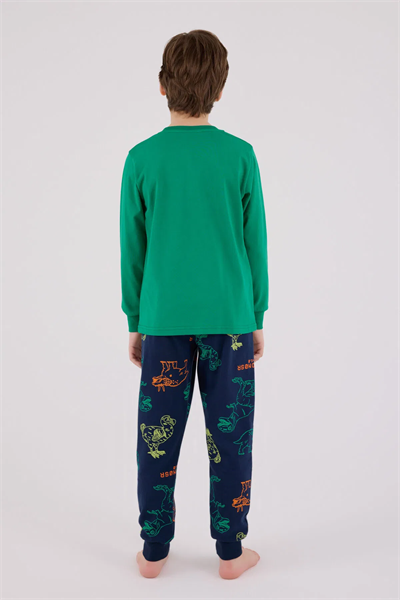 Rolypoly Erkek Çocuk Pijama Takım 2-8 Yaş Yeşil