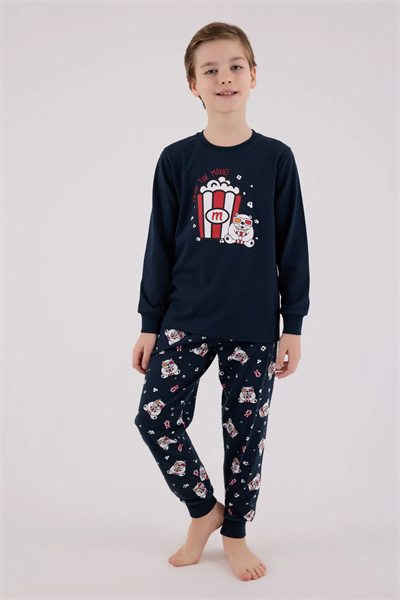 Rolypoly Erkek Çocuk Pijama Takım 2-8 Yaş Lacivert