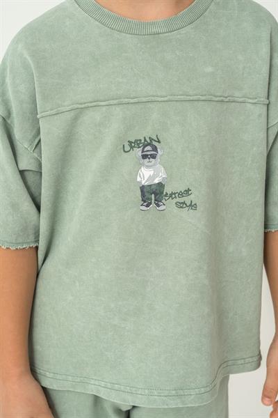 Rolypoly Erkek Çocuk Şortlu Takım 2-15 Yaş Yeşil