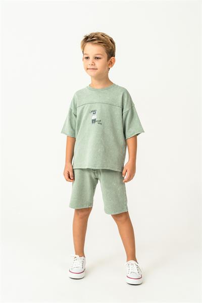 Rolypoly Erkek Çocuk Şortlu Takım 2-15 Yaş Yeşil