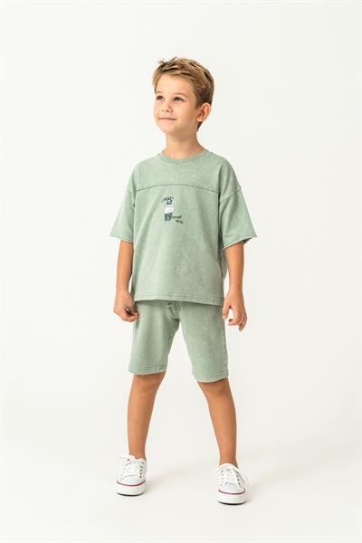 Rolypoly Erkek Çocuk Şortlu Takım 2-15 Yaş Yeşil