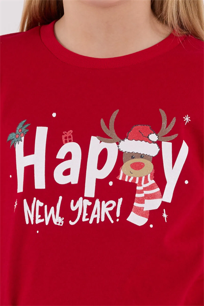 Rolypoly Kız Çocuk Pijama Takım 2-15 Yaş Kırmızı
