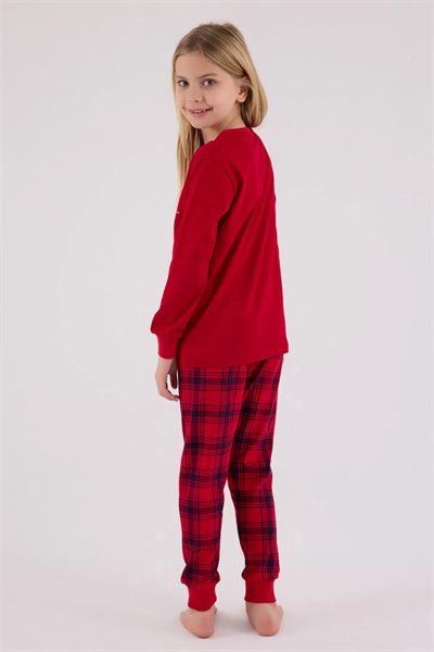 Rolypoly Kız Çocuk Pijama Takım 2-15 Yaş Kırmızı