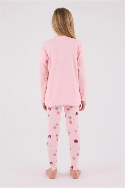 Rolypoly Kız Çocuk Pijama Takım 2-8 Yaş Pembe