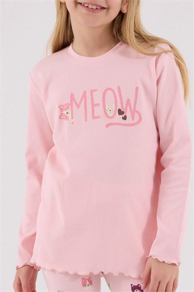 Rolypoly Kız Çocuk Pijama Takım 2-8 Yaş Pembe