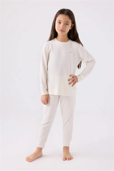 RP3464-2 FİTİLLİ PİJAMA TAKIMI 2/8 KIZ ROLLY TAŞ