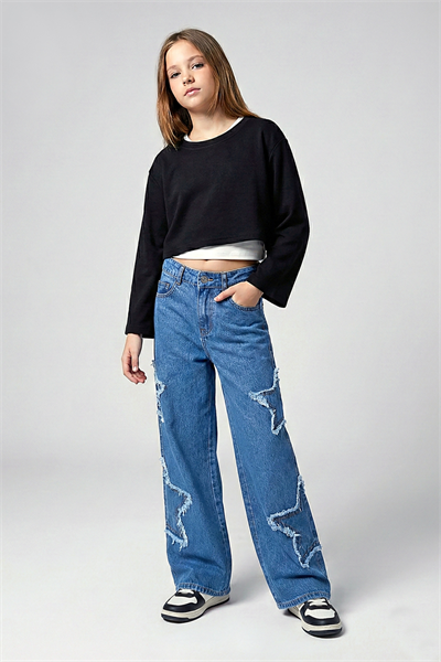 Dmb Kız Çocuk 2Li Bluz 9-14 Yaş Siyah