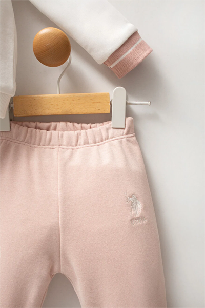 U.S Polo Kız Bebek takım 6-36 Ay Ekru