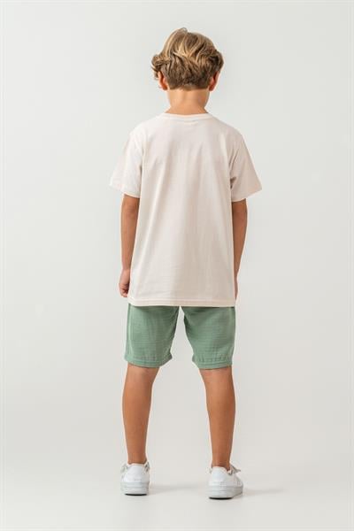 U.S. Polo Assn Erkek Çocuk Şortlu Takım  4-15 Yaş Bej