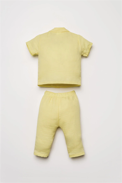 U.S. Polo Assn Kız Bebek Müslin Pantolonlu Takım 6-36 Ay Sarı