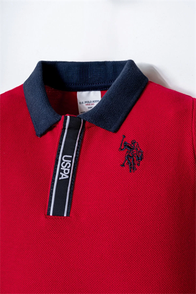 U.S. Polo Assn Erkek Bebek Şortlu Takım 6-36 Ay Kırmızı