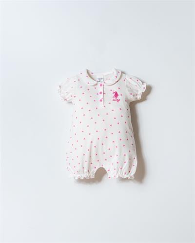 U.S. Polo Assn Kız Bebek Tulum  6-36 Ay Beyaz