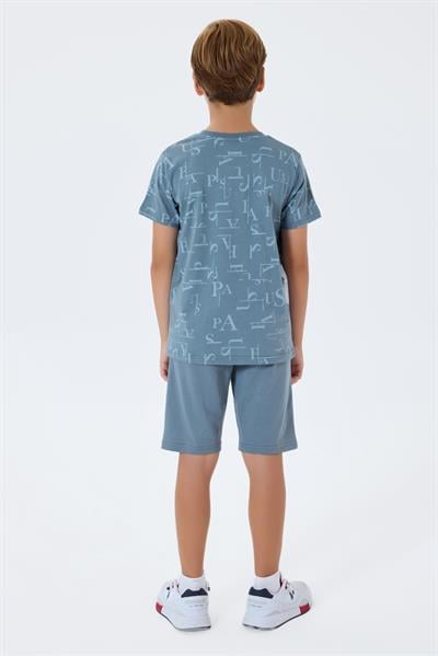 U.S. Polo Assn Erkek Çocuk Şortlu Takım  4-15 Yaş Gri