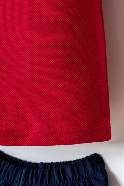 U.S. Polo Assn Erkek Bebek Şortlu Takım 6-36 Ay Kırmızı