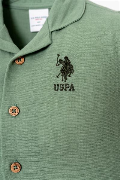 U.S. Polo Assn Erkek Bebek Müslin Takım 6-36 Ay Yeşil