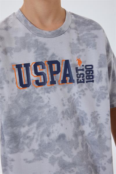 U.S. Polo Assn Erkek Çocuk Batik Şortlu Takım  4-15 Yaş Gri