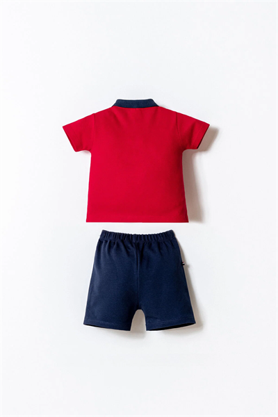 U.S. Polo Assn Erkek Bebek Şortlu Takım 6-36 Ay Kırmızı