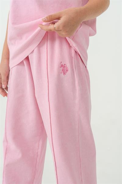 U.S. Polo Assn Kız Çocuk Pantolonlu Takım 4-15 Yaş Pembe