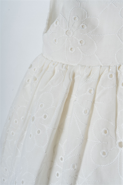 U.S. Polo Assn Kız Bebek Dantel Elbise 6-36 Ay Ekru