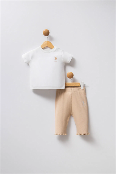 U.S. Polo Assn Kız Bebek Takım 6-36 Ay Beyaz