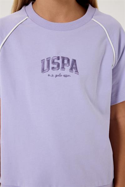 U.S. Polo Assn Kız Çocuk Şortlu Takım 4-15 Yaş Lila