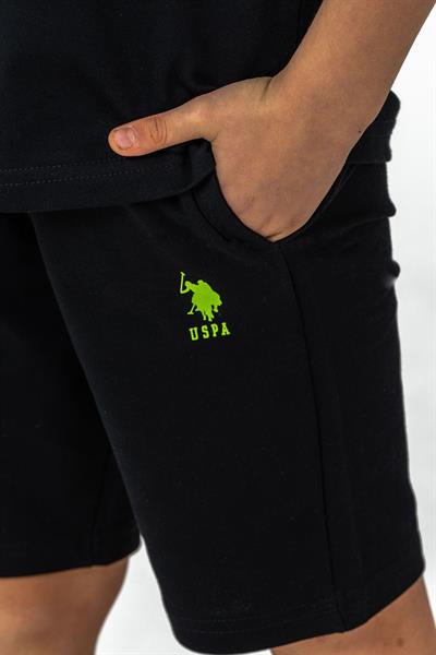 U.S. Polo Assn Erkek Çocuk Şortlu Takım  4-8 Yaş Siyah