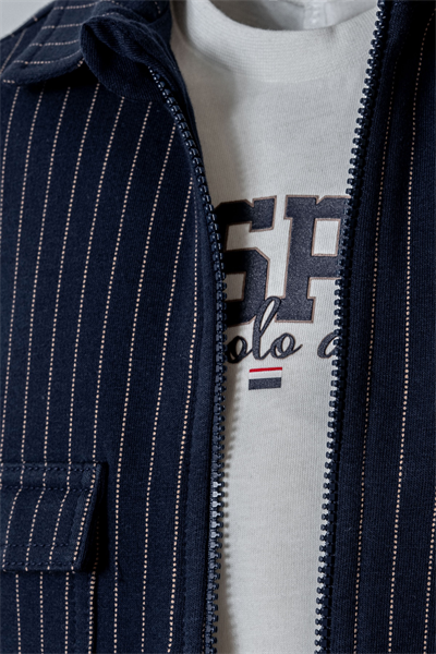 U.S. Polo Assn Erkek Bebek 3Lü Pantolonlu Takım 6-36 Ay Lacivert