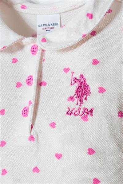 U.S. Polo Assn Kız Bebek Tulum  6-36 Ay Beyaz