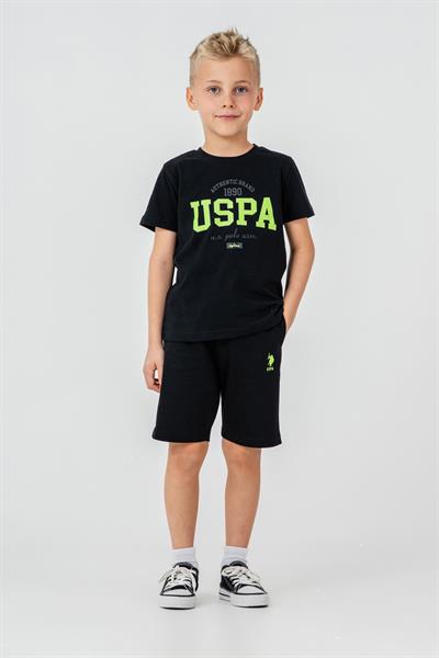 U.S. Polo Assn Erkek Çocuk Şortlu Takım  4-8 Yaş Siyah