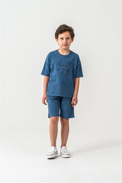 U.S. Polo Assn Erkek Çocuk Şortlu Takım  4-15 Yaş İndigo