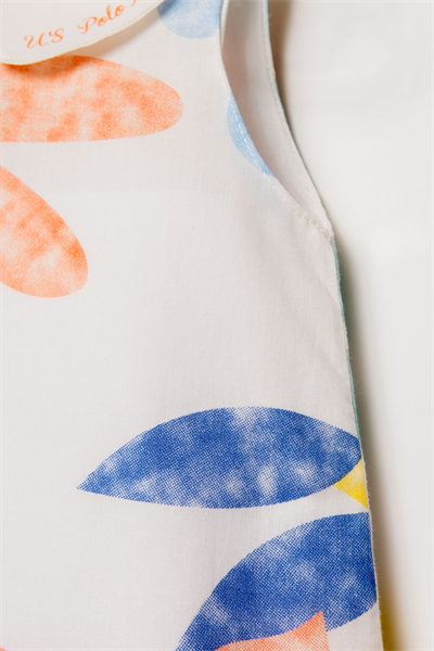 U.S. Polo Assn Kız Bebek Baskılı Elbise 6-36 Ay Beyaz